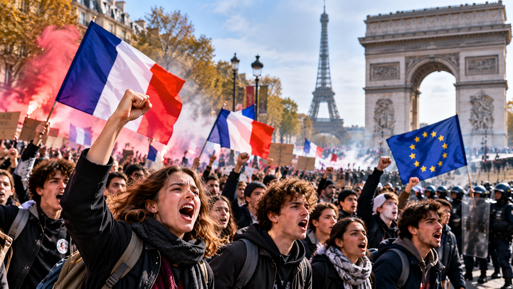 Youth-led protests sweep Europe as France enters third weekend