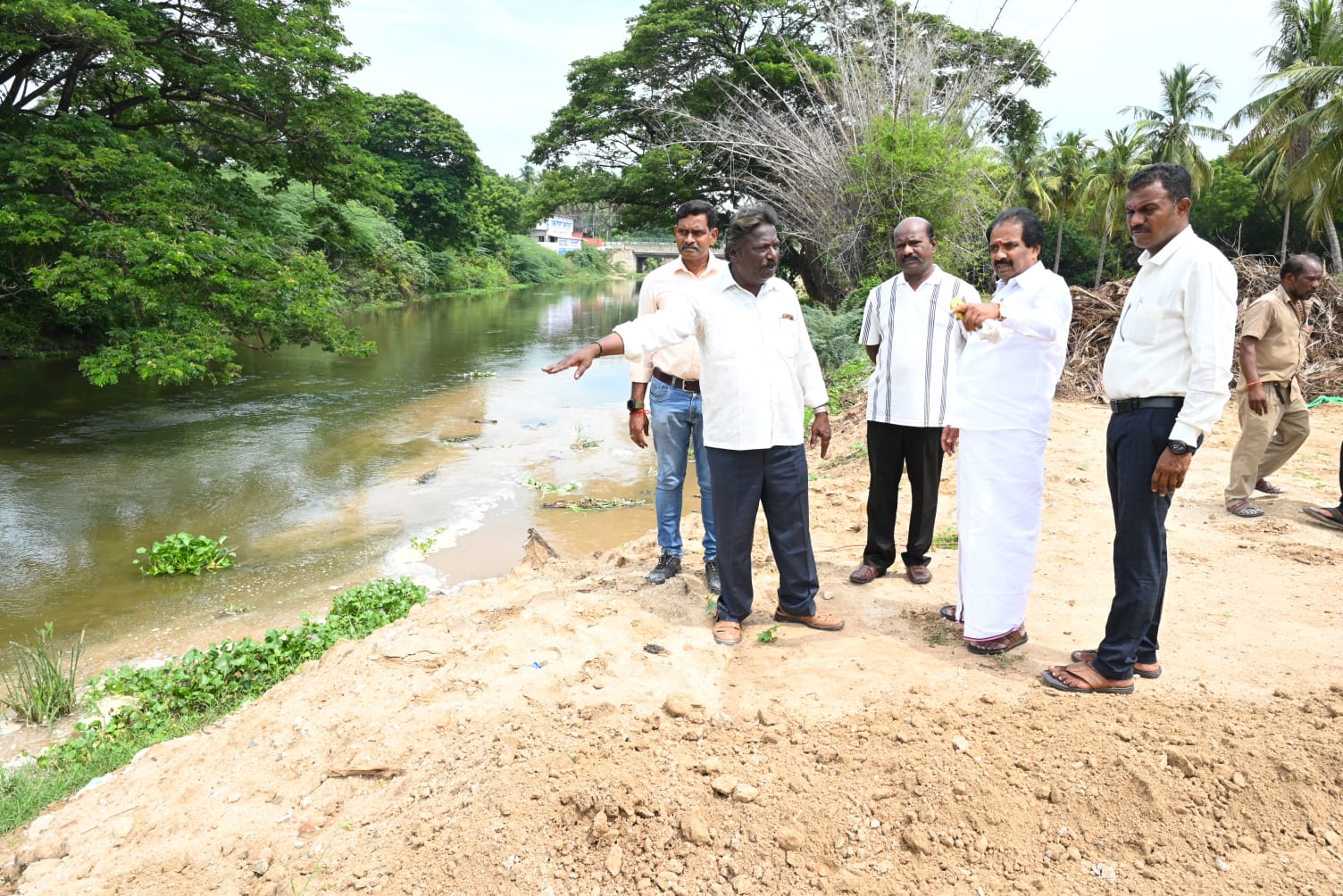 Tiruchi Mayor inspects storm water pumping station