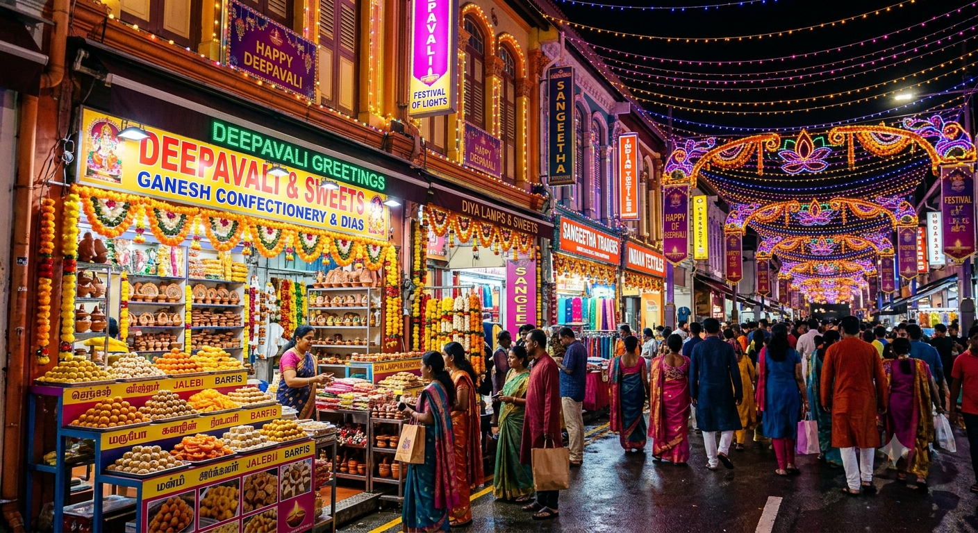 விளக்கொளியில் மின்னும் 'லிட்டில் இந்தியா'