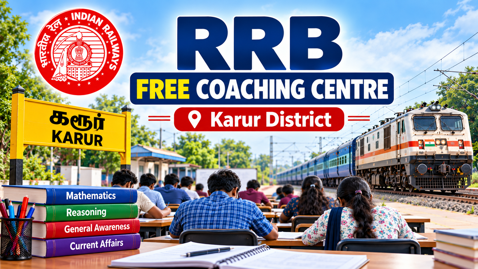 Free coaching for railway exams in Karur