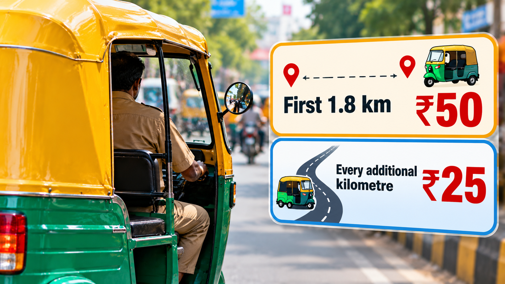 Drivers welcome new fares for autorickshaws