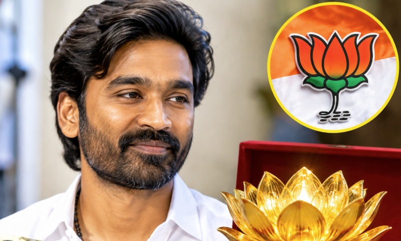 தாமரையுடன் கூடிய விளக்கு பரிசு: தனுஷ் அரசியல் பேசாததால் ரசிகர்கள் ஏமாற்றம்