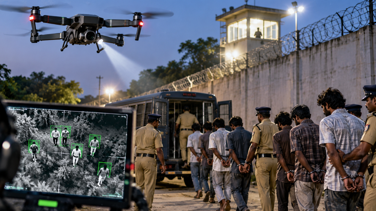 காட்டிக்கொடுத்த ட்ரோன்: சிறையிலிருந்து தப்பிய 17 கைதிகளில் 13 பேர் கைது