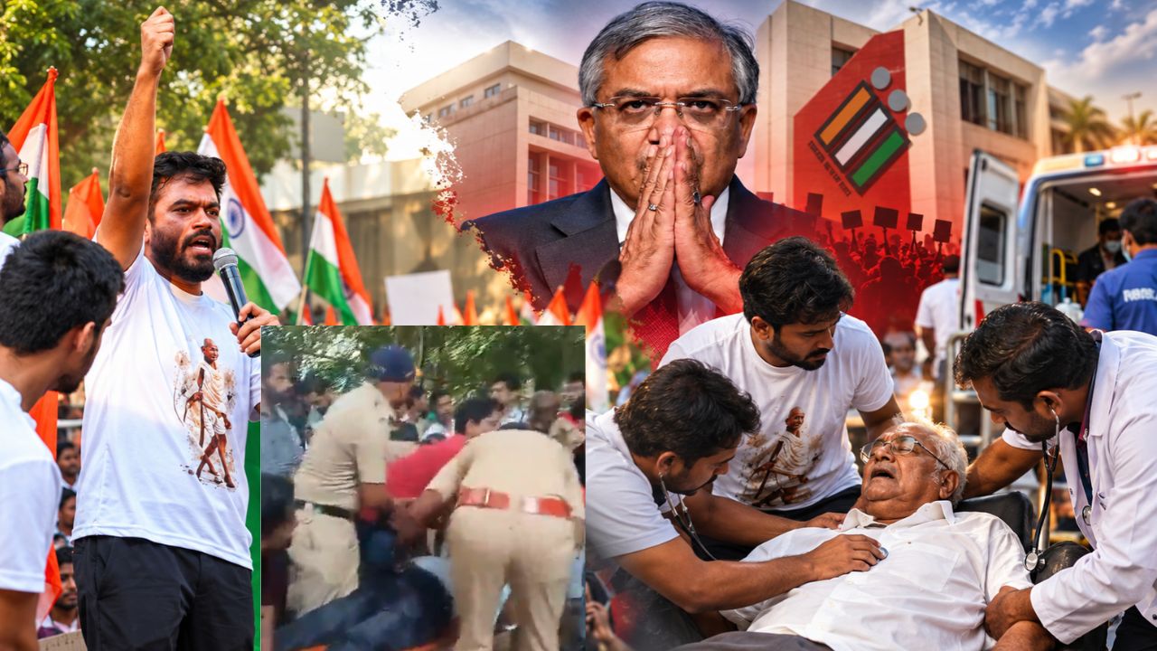 ஞானேஷ் குமாருக்கு எதிராக வெடித்த CJP போராட்டம்... முதியவரைக் காவு வாங்கிய அதிர்ச்சி சம்பவம்!