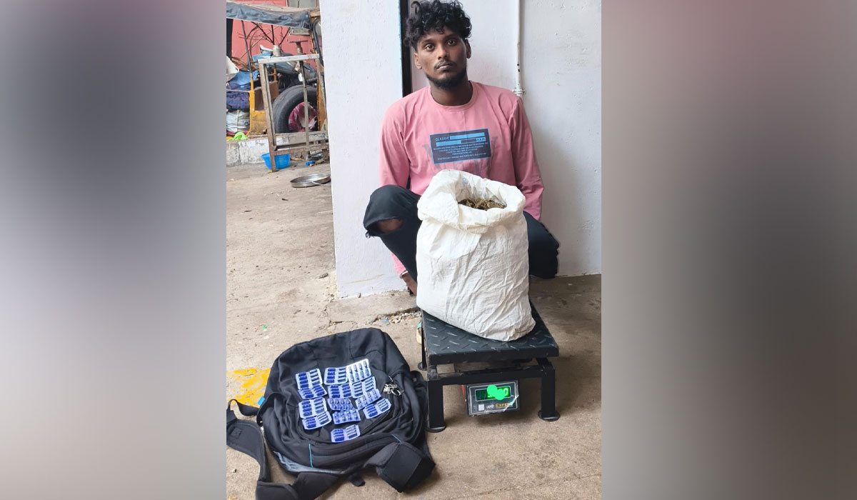   டாட்டூ போட வருபவர்களிடம் கஞ்சா விற்பனை...இளைஞரை தட்டித்தூக்கிய போலீஸ் 