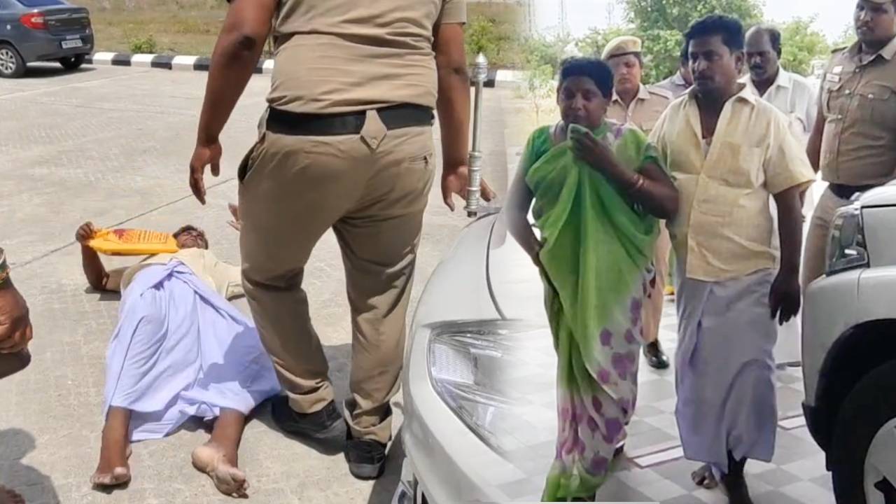 காதலனுடன் சென்ற இளம்பெண் - காரை மறித்து பாசப்போராட்டம் நடத்திய பெற்றோர் 