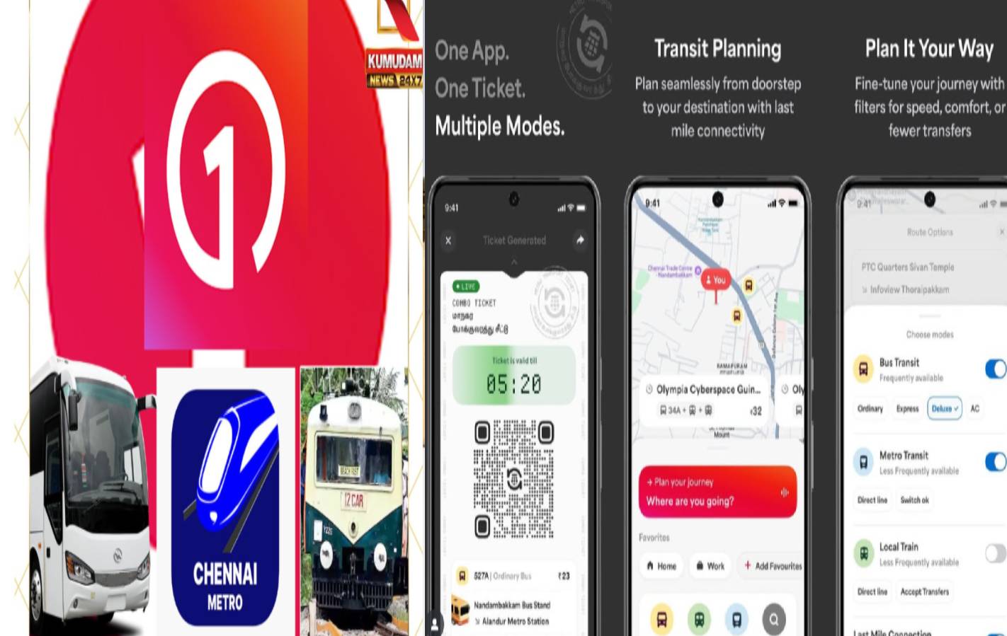 சென்னையில் ஒரே QR பயணச்சீட்டு வசதி! 'CHENNAI ONE' செயலியைத் தொடங்கி வைக்கிறார் முதலமைச்சர் மு.க.ஸ்டாலின்!
