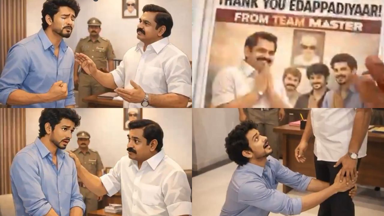 அதிமுக Vs தவெக: இபிஎஸ் காலில் விழும் விஜய்.. ஏஐ வீடியோவால் வெடித்த மோதல்!