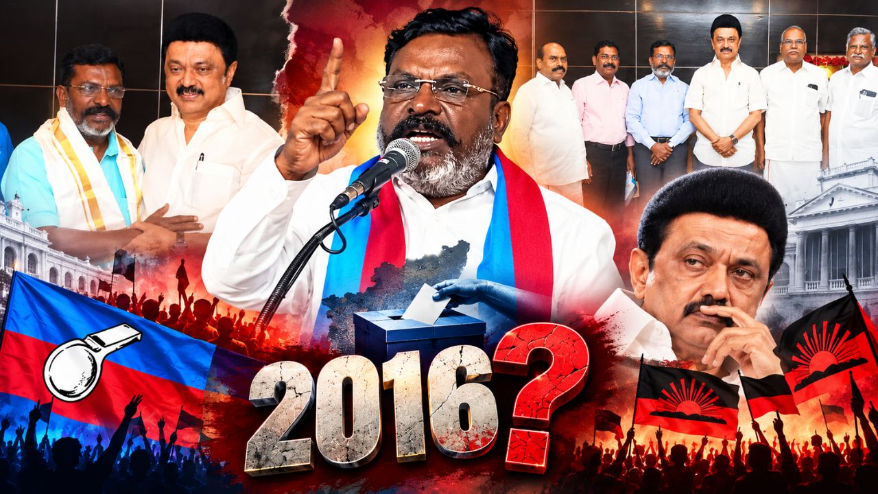 கூட்டணியை விட்டு வெளியேறச் சொன்னதே ஸ்டாலின் தான்..! போட்டுடைத்த திருமா !