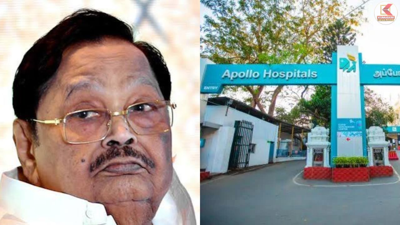 திமுக பொதுச்செயலாளர் துரைமுருகன் மருத்துவமனையில் அனுமதி ! பரபரப்பில் திமுக !