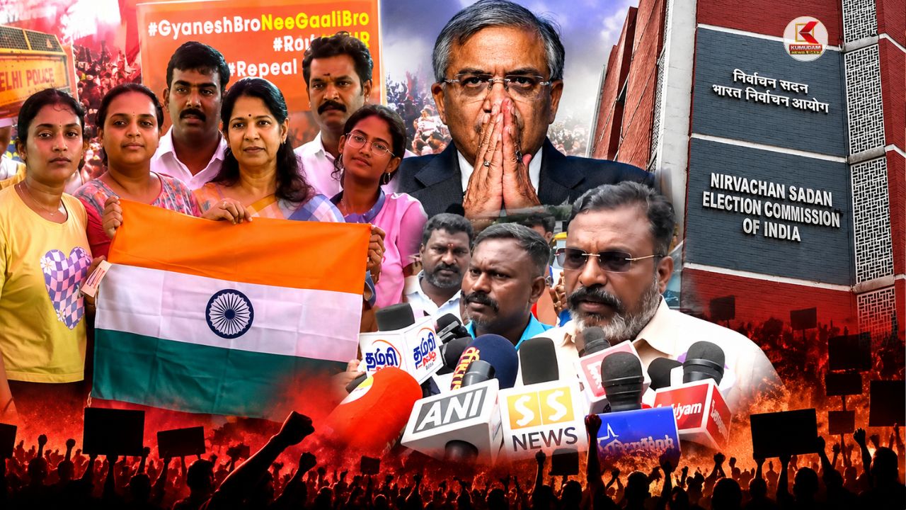 இந்த பக்கம் கனிமொழி ! அந்த பக்கம் திருமா ! ஒரே மேடை ஒரே கொள்கை !  
