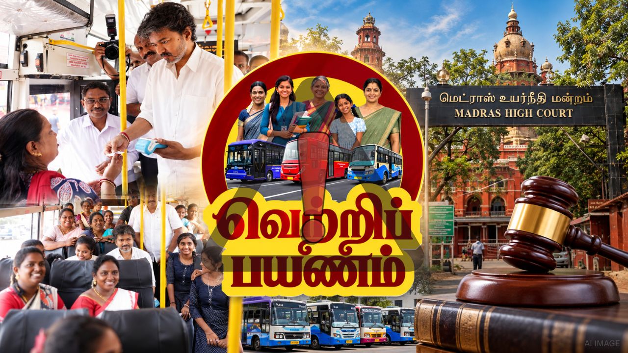 வெற்றிப் பயணம் vs தனியார் பேருந்துகள் ! CM விஜய் திட்டத்துக்கு தடை விதிக்குமா நீதிமன்றம் !