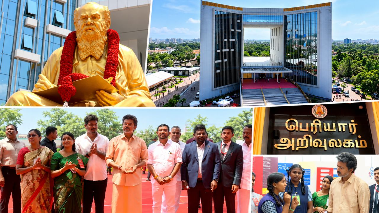கோவையில் ரூ.300 கோடியில் பிரமாண்டம்...பெரியார் அறிவுலகத்தைத் திறந்து வைத்தார் முதலமைச்சர் விஜய்!